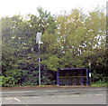 Solar powered light to bus shelter.