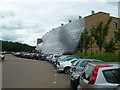 Solar Building on a cloudy day