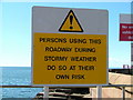 Sign at the entrance to Arbroath Harbour