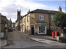 SE1311 : Church Street and the Post Office, Honley by Humphrey Bolton