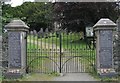 Entrance gates to Eglwys St. Fair