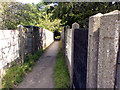 Footbridge over rail line