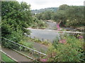 The Usk weir at Brecon