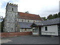 Chitterne parish church and village hall