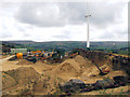 Naylor Hill Quarry, wind turbine and cellphone base