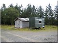 NZ0090 : Hut and caravan, Harwood Forest by Oliver Dixon