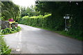 Road junction by Point cottage (for sale)