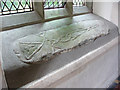 Celtic cross slab in the church at Nevern