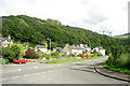 The hamlet of Glan y wern at the junction of the A496 and B4573