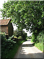 Approach to junction with Tithe Barn Lane