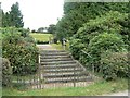 Steps up to the cemetery