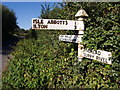 Signpost  near Two Bridges