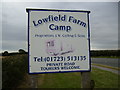 Sign at Lowfield Farm Camp - Royal Oak