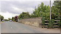 Railway bridge abutment in Warmsworth.