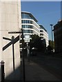 City of London: signpost shadow on Lower Thames Street