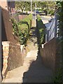 Steps on footpath off Thornton Road, Rastrick