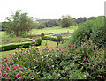 Gardens and golf course Oulton Hall hotel.