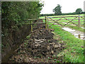 Cleared field drain before the onset of winter