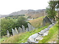 Slate field fence alongside the No2 incline pitch