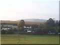 View over A272 to Butser Hill from path by Manor Farm