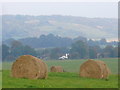 TQ0846 : Hay Bales by Burrows Cross by Colin Smith