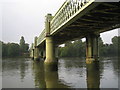 TQ1977 : River Thames: Kew Railway Bridge by Nigel Cox