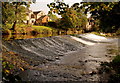 SK2472 : The weir in autumn by Roger Temple