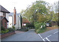 Village scene at lane junction, Coddenham