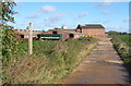 Farm buildings beside track from Bedfield to Tannington