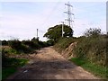 Electricity cables crossing Warren Road, near Warren