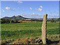 Standing stone and the Eildon Hills