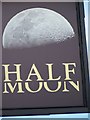 Sign for the Half Moon Public House, Market Weighton