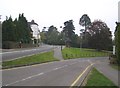 Looking west along the A25, in Westcott