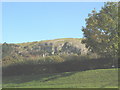 Limestone scar on the west face of Nant-y-Gamar hill