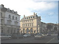 Banks on either side of the entry into Lloyd Street