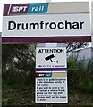 NS2675 : Drumfrochar station signs by Thomas Nugent