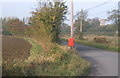 Postbox near lane junction