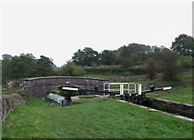 SJ9553 : Hazelhurst Bottom Lock and Bridge 37, Caldon Canal, Staffordshire by Roger  D Kidd
