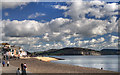 Lyme Regis Beach and cliffs from The Cobb