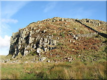 NY7567 : The western end of Peel Crags by Mike Quinn