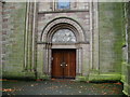 SJ5798 : St Oswald & St Edmund Arrowsmith RC Church, Ashton-in-Makerfield, Doorway by Alexander P Kapp