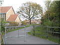 Footpath to housing at Badger