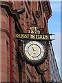 Belfast: Telegraph newspaper office (clock detail)