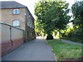 The Oast House from Station Path looking towards the station