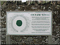 Information board at the "Oxnam Stell"