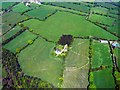 Aerial view of new oak wood surrounding Whitfield Farm