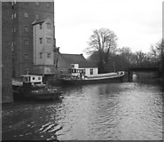 TQ0664 : Grain barges at Coxes Mill, Wey Navigation, Surrey by Dr Neil Clifton
