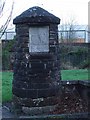 NS3473 : King George V gate post by Thomas Nugent