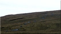 HU5664 : The Houll, prehistoric boundary stones. by Robert Sandison