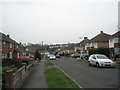 Looking south-southeast down Hillmead Gardens